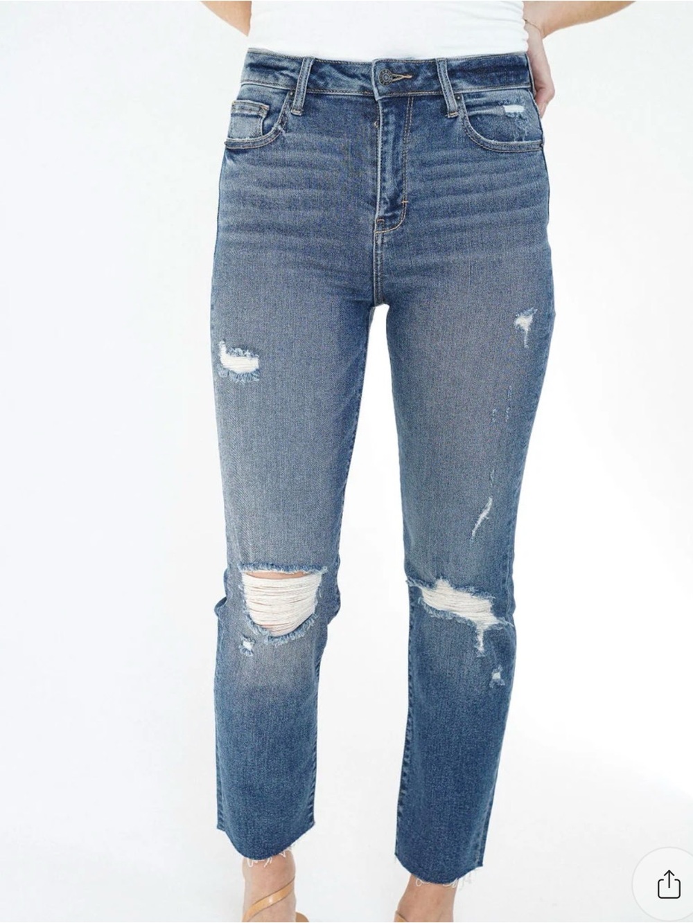 CJLA- Chrissy distressed straight leg